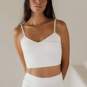 Yoga-BH Ylva Bamboo Bralette Snow White - Studio K