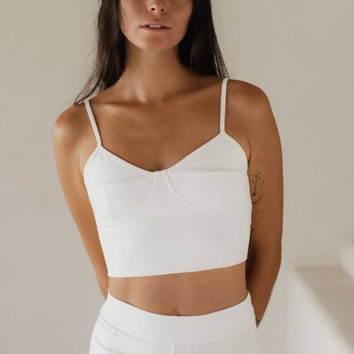 Yoga-BH Ylva Bamboo Bralette Snow White - Studio K