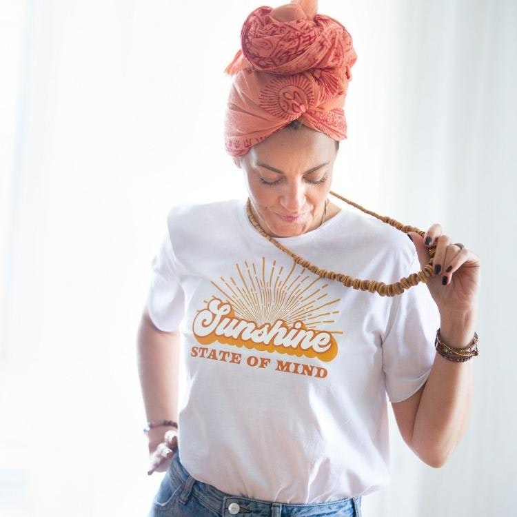 T-shirt Unisex "Sunshine State of mind" White - Soul Factory