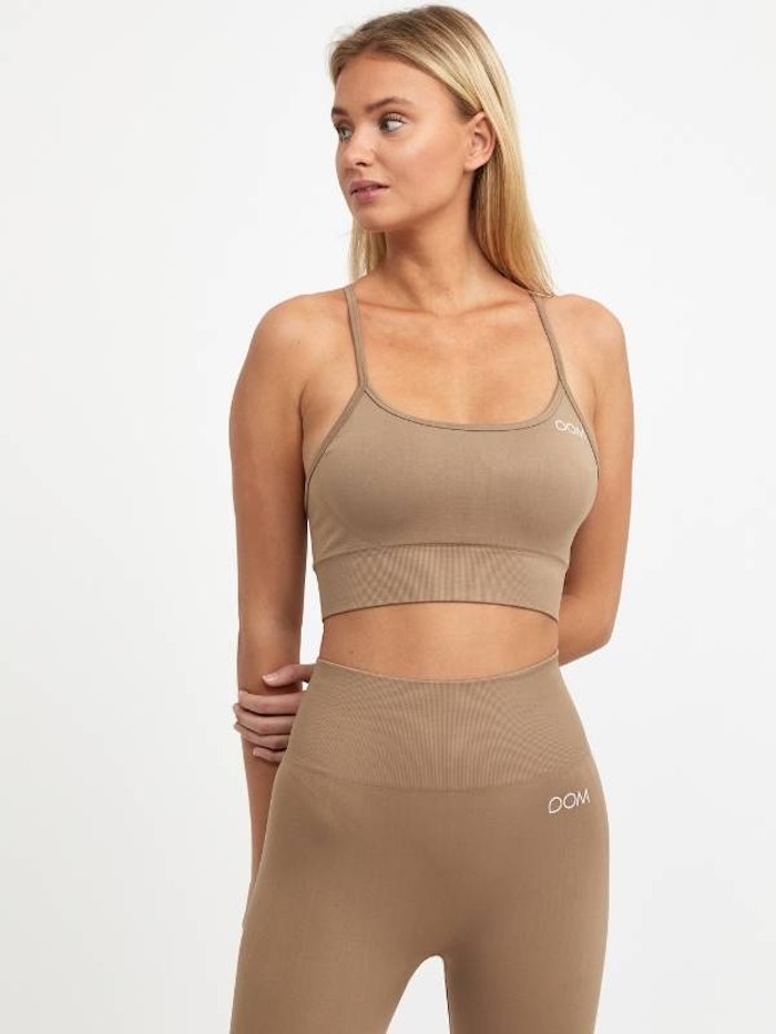 Sport-BH Yoga Seamless Maya Dark Polish Brown - DOM