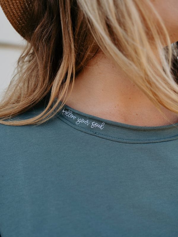 Tröja Boyfriend Tee Balsam Green - Soul Factory