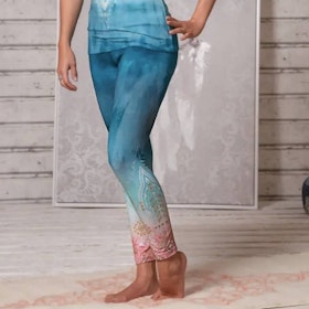 Yogaleggings Indigo Peach - The Spirit of OM