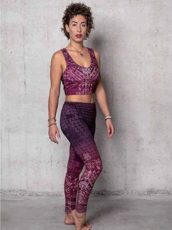 Yogaleggings Buddhi Aubergine - The Spirit of OM