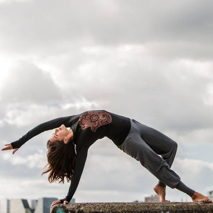 Yogatröja Karuna Hamsa Longsleeve Urban Black - Urban Goddess