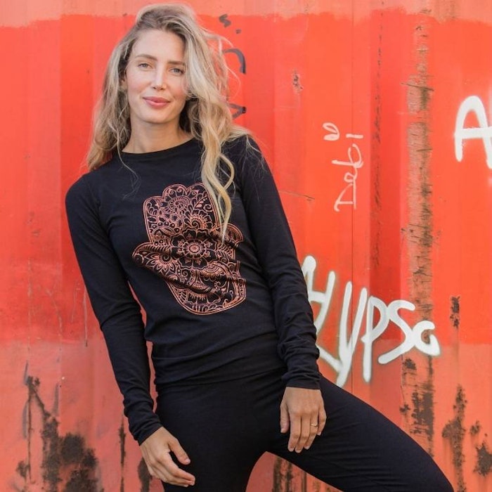 Yogatröja Karuna Hamsa Longsleeve Urban Black - Urban Goddess