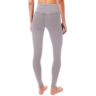 Yogaleggings High Rise Rib Grey Melange - Mandala