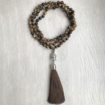 Mala halsband Buddha Tigeröga - Nouelle