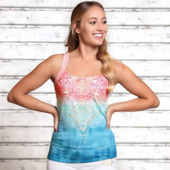 Yogalinne Mandala Indigo Peach - The Spirit of OM