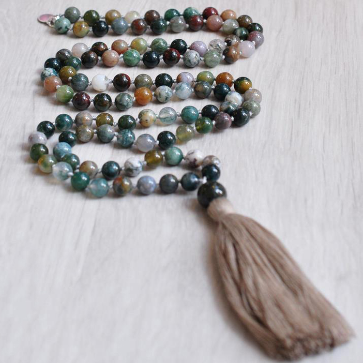 Mala halsband Strength Indian Agate - Nouelle