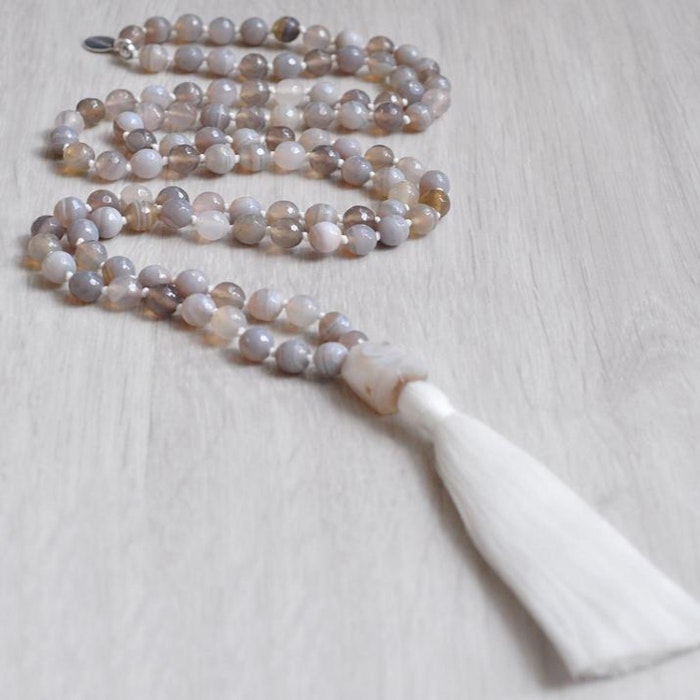 Mala halsband Earthy Agat - Nouelle