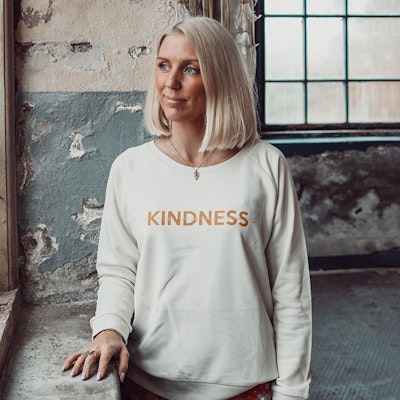 Sweatshirt "Kindness is my superpower" Vintage White/caramel- Soul Factory