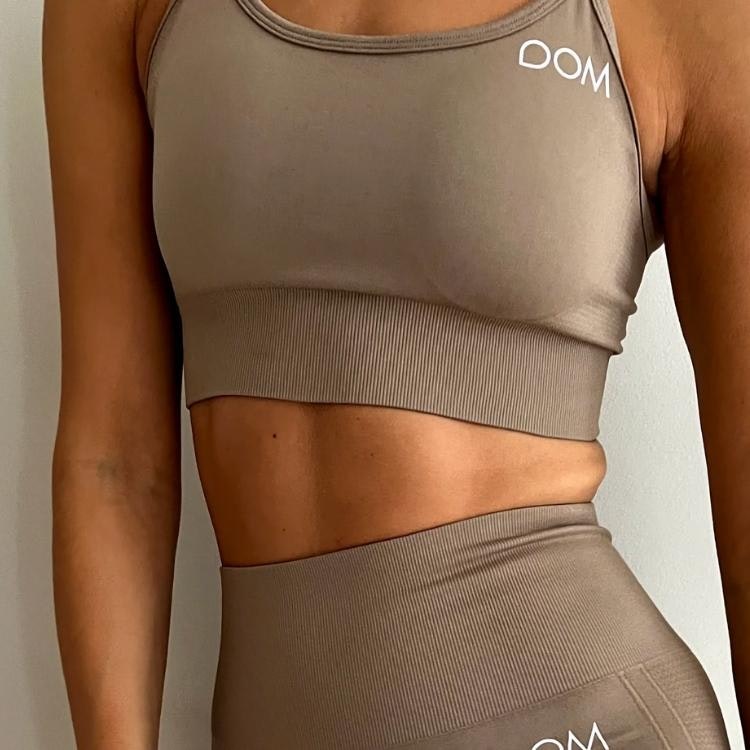 Sport-BH Yoga Seamless Maya Dark Polish Brown - DOM