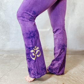 Yogaleggings Flares Tie Dye Purple - Splash Dye Activewear