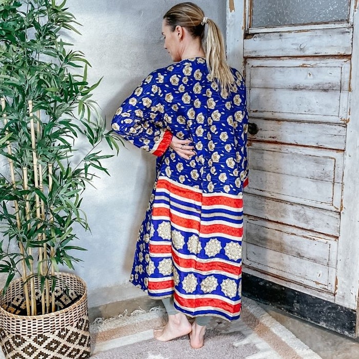 Kimono VÄNDBAR återvunnet silke Nr 9