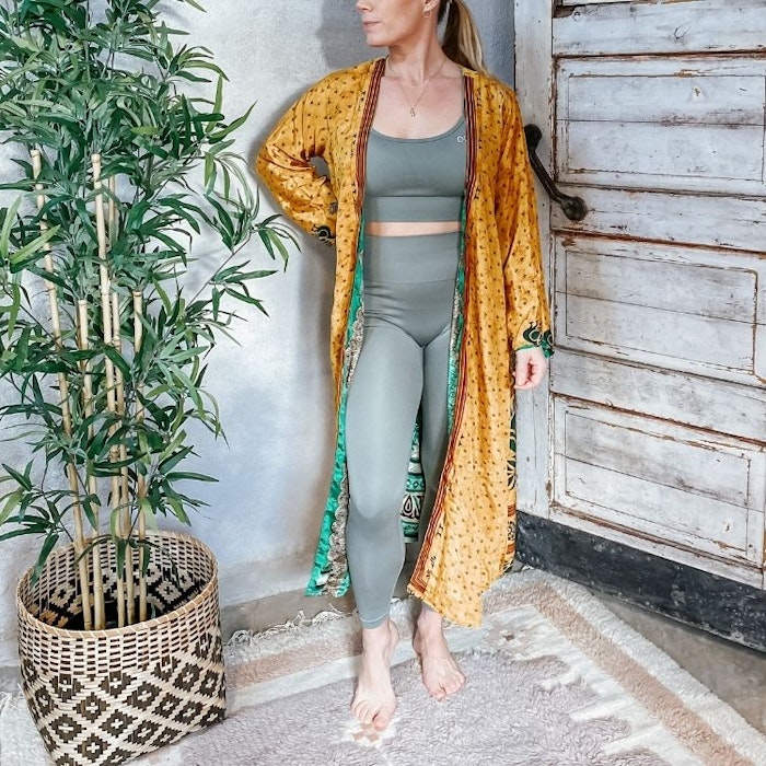 Kimono VÄNDBAR återvunnet silke Nr 10