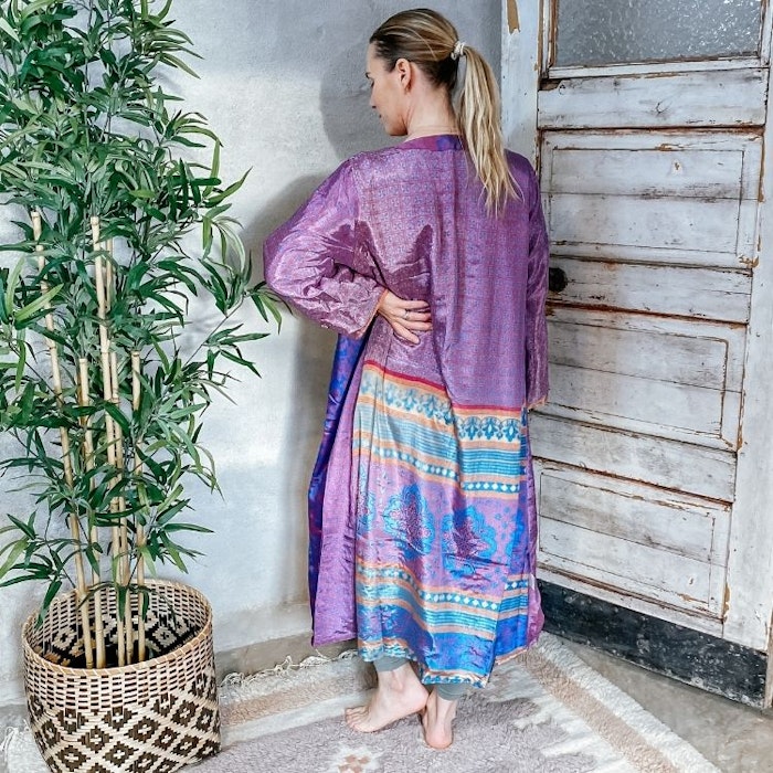 Kimono VÄNDBAR återvunnet silke Nr 11