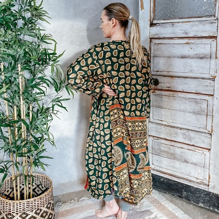 Kimono VÄNDBAR återvunnet silke Nr 11