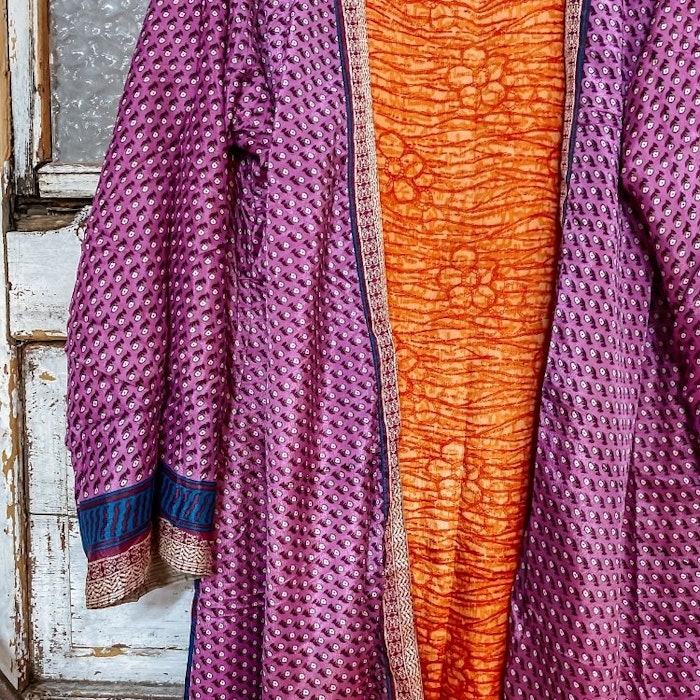 Kimono VÄNDBAR återvunnet silke Nr 19