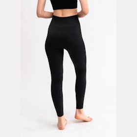 Yogaleggings Seamless Alma Ribbed Black - DOM