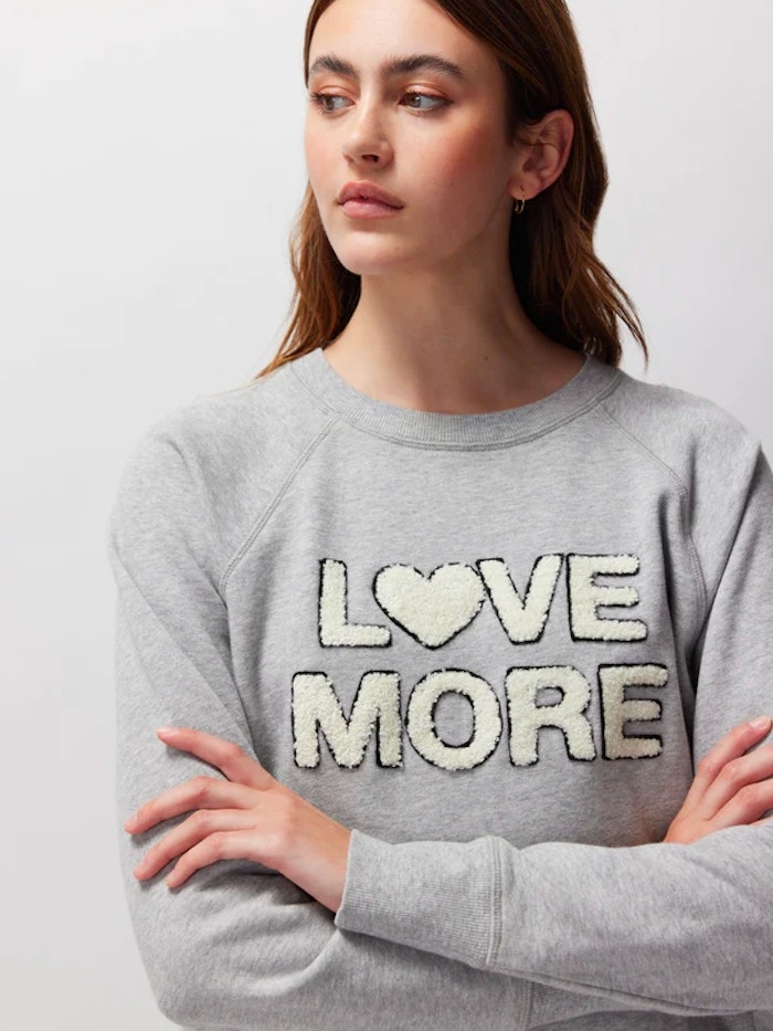 Tröja Love More Heather Grey - Spiritual Gangster