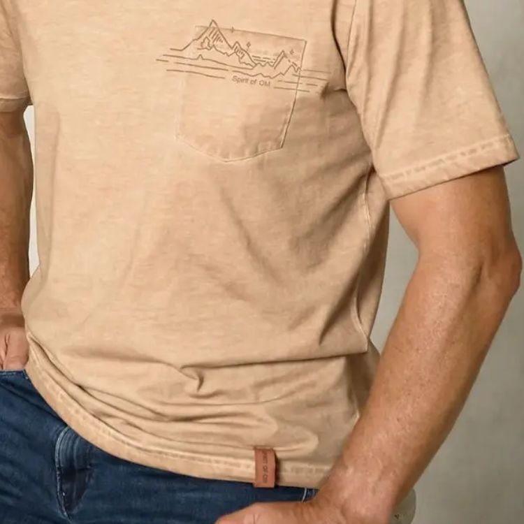 T-shirt herr Mountain med ficka Pine - The Spirit of OM