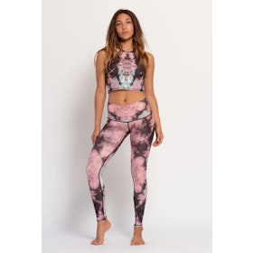 Yogaleggings Eagle Feather Pink Hot Pant  - Teeki