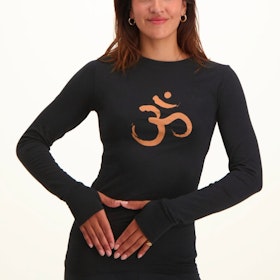 Yogatröja Karuna OM Longsleeve Urban Black - Urban Goddess