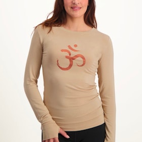 Yogatröja Karuna OM Longsleeve Sand - Urban Goddess