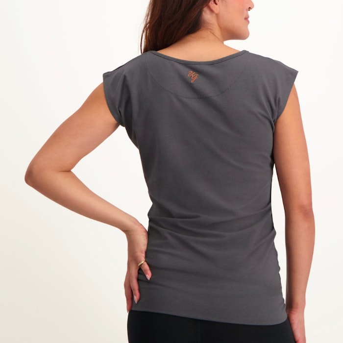 Yogatopp Asana Tee Charcoal - Urban Goddess