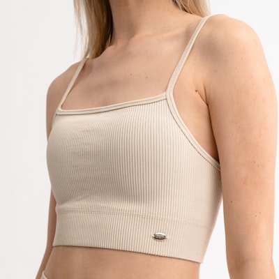 Sport-BH Yoga Seamless Ribbed Jill Oatmeal - DOM