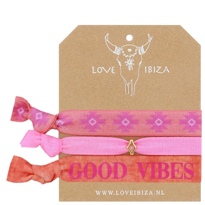 Hairties hårband/armband PINK VIBES - Love Ibiza