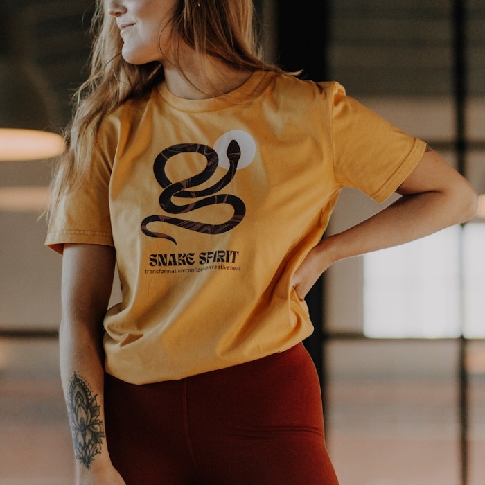 T-shirt Snake Spirit Gold Ochre - Soul Factory