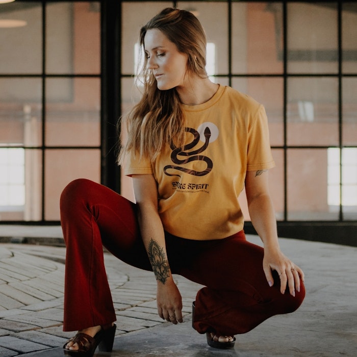 T-shirt Snake Spirit Gold Ochre - Soul Factory