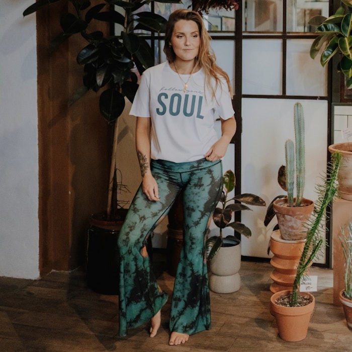 T-shirt Unisex "Follow Your Soul" Teal/White - Soul Factory