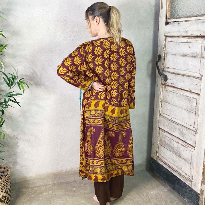 Kimono VÄNDBAR återvunnet silke Nr 38