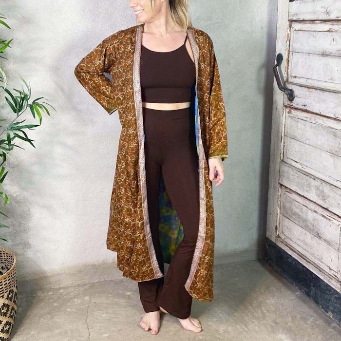 Kimono VÄNDBAR återvunnet silke Nr 37