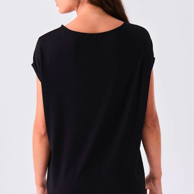 Yogatröja Modal Luxe Layer Tee Black - Dharma Bums