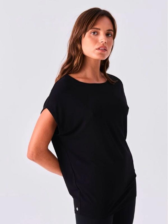 Yogatröja Modal Luxe Layer Tee Black - Dharma Bums