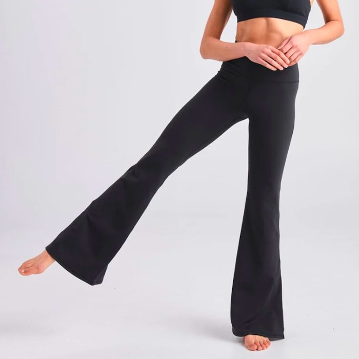 Yogaleggings Airbrush Lite Flare Regular Length Black - Dharma Bums