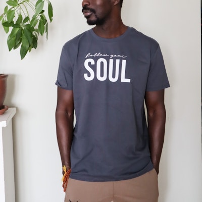 T-shirt Unisex "Follow Your Soul" Anthracite - Soul Factory