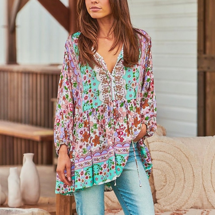 Blus Provence Print Chloe Top - Jaase