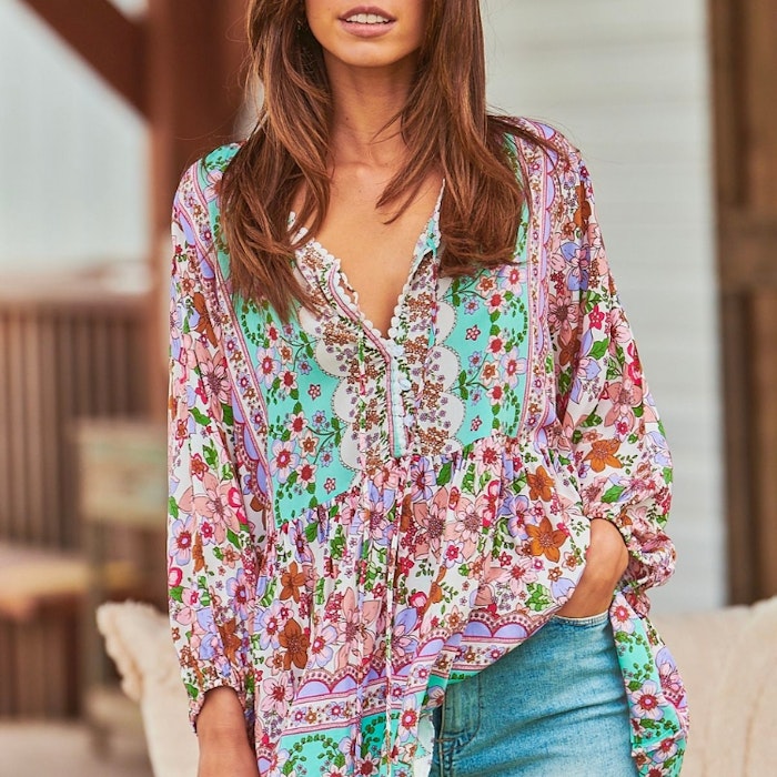 Blus Provence Print Chloe Top - Jaase