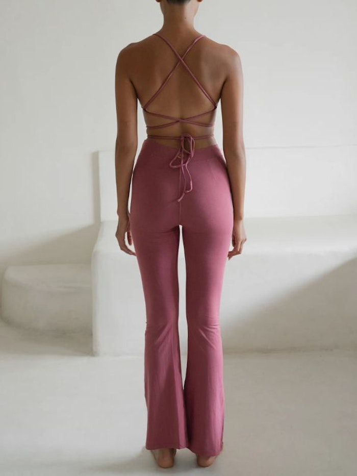 Yogaleggings Lola Bamboo Flares Deco Rose - Studio K