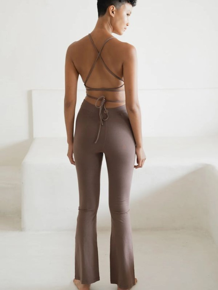 Yogaleggings Lola Bamboo Flares Taupe - Studio K