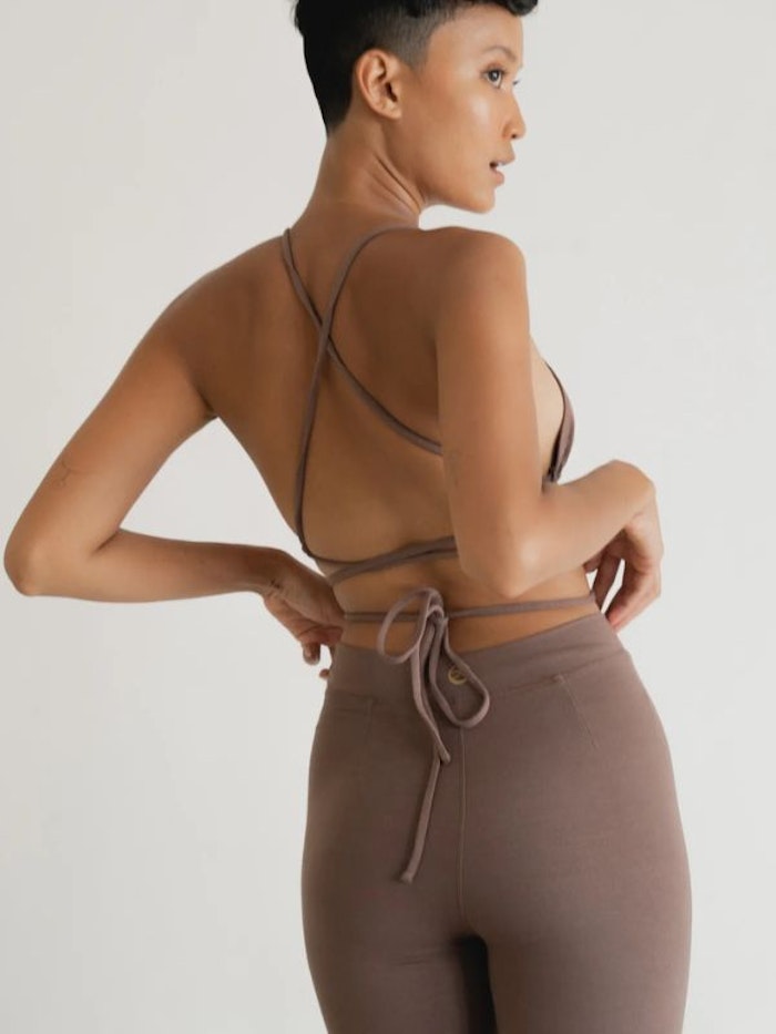 Yogaleggings Lola Bamboo Flares Taupe - Studio K