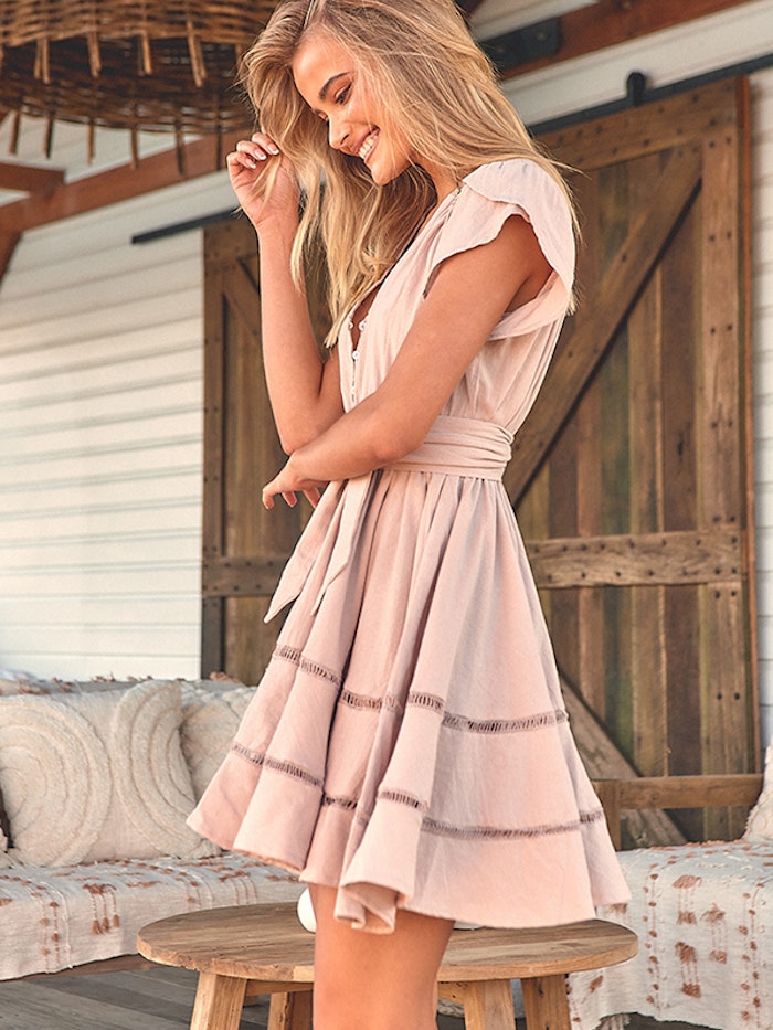 Klänning Nude Cotton print Montana mini - Jaase