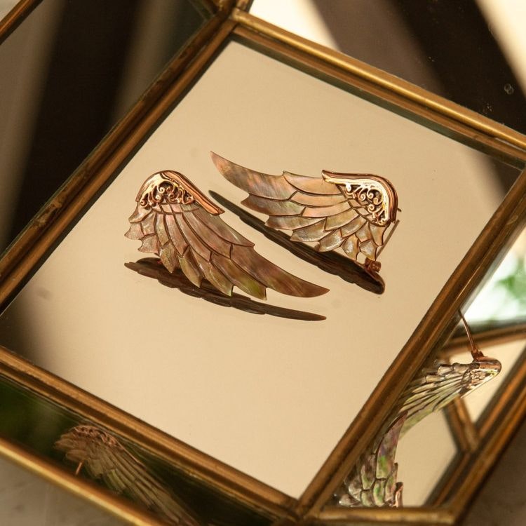 Örhänge Rainbow Rose Gold Studs - Lalimalu
