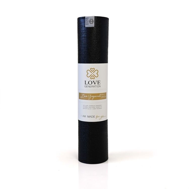 Yogamatta Extra Long Black 6mm - Love Generation