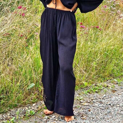 Byxor Wide Pants Black - Mad Peach