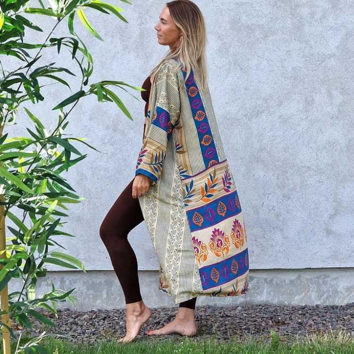Kimono VÄNDBAR återvunnet silke Nr 45